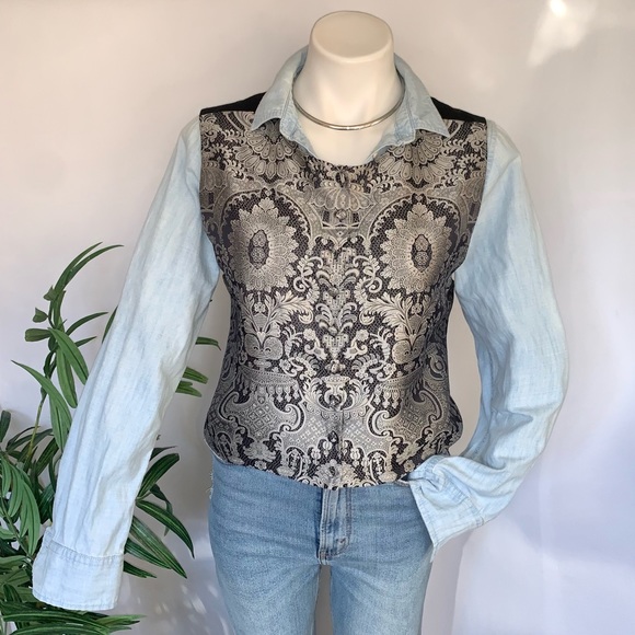 o r n a t e :: Gorgeous Emanuel Ungaro Jacquard Silk Buttoned Ornate Vest - Picture 1 of 14